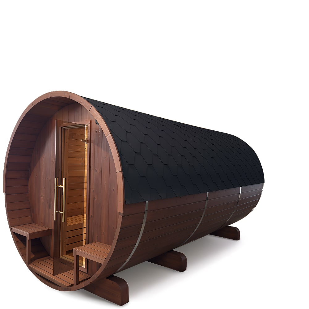 Large Outdoor Barrel Sauna | Factory Pre-Assembled