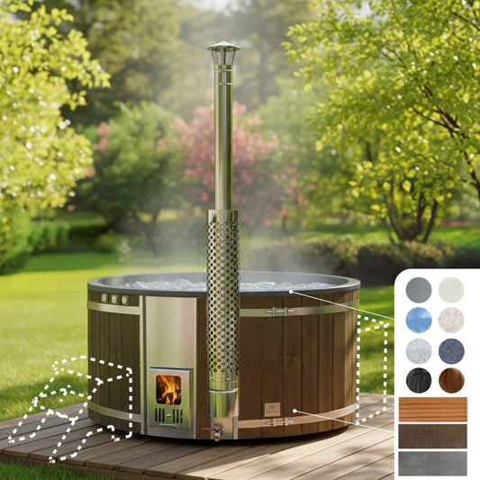 Configure XL Wood Fired Hot Tub for 6-8   | Integrated Heater