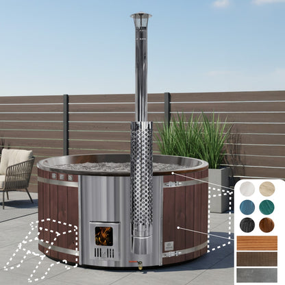 Configure XL Wood Fired Hot Tub for 6-8   | Integrated Heater