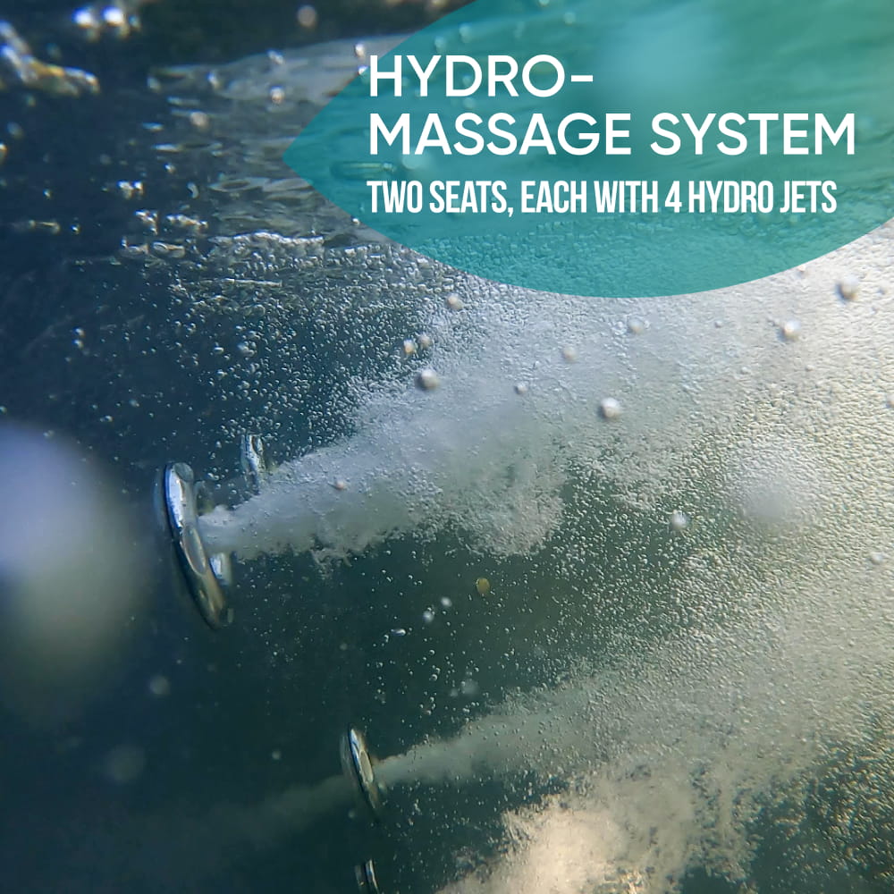 Wood Fired Hot Tub with Hydro Jets and LEDs 4–6 seater