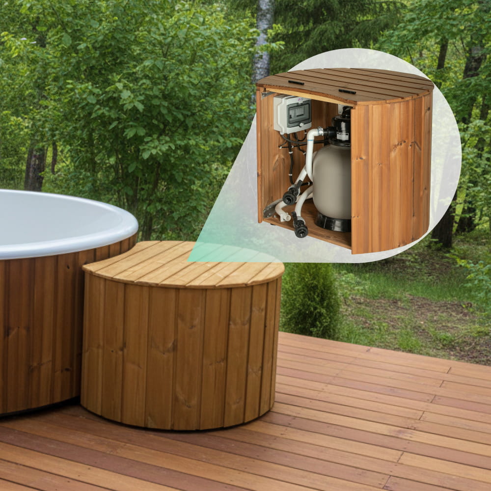 Lowline – Wood Fired Hot Tub for 3-4 | Flat-Bottom, Fits Narrow Gates, Configurable
