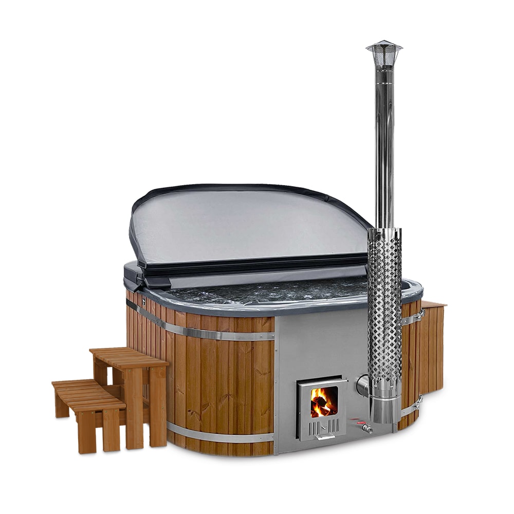 Square Pre-Configured Wood Fired Hot Tubs