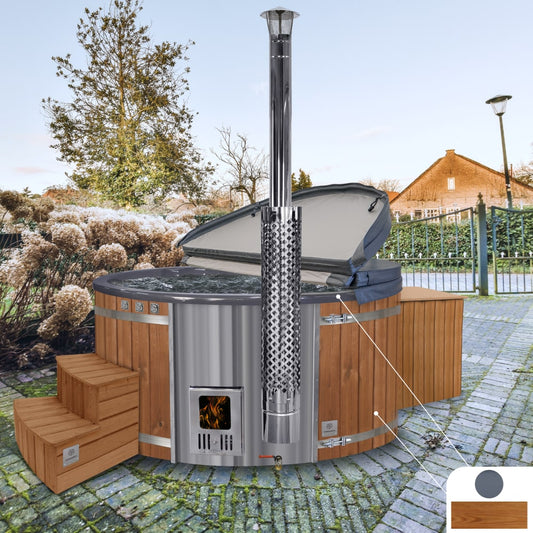 Super Offer Premium Wood Fired Hot Tub with Sand Filter &  Blue Lagoon UV-C