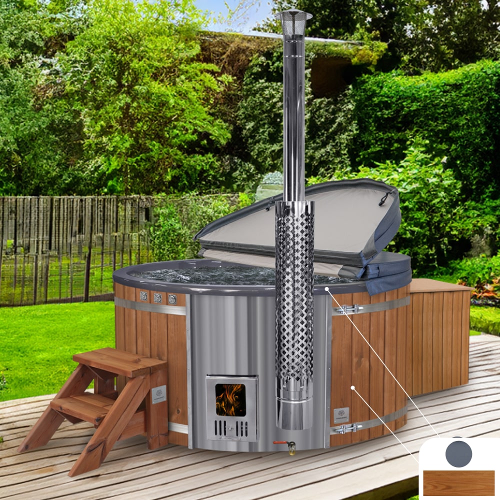 Super Offer Premium XL Wood Fired Hot Tub with Sand Filter & UV-C