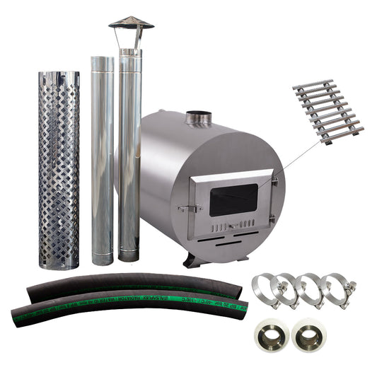 External heater UKO Fire barrel for hot tub AISI304