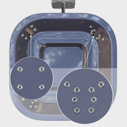 Square Wood Fired Hot Tub for 4-8 | Targeted Massage With 28 Hydro Jets | External Heater