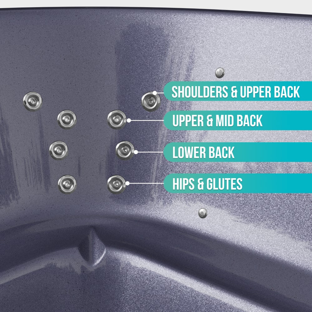 Square Wood Fired Hot Tub for 4-8 | With 28 Hydro Jets | Horizon Heater