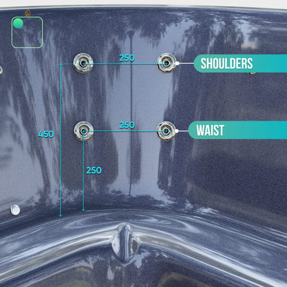 Square Wood Fired Hot Tub for 4-8 | Targeted Massage With 28 Hydro Jets | External Heater