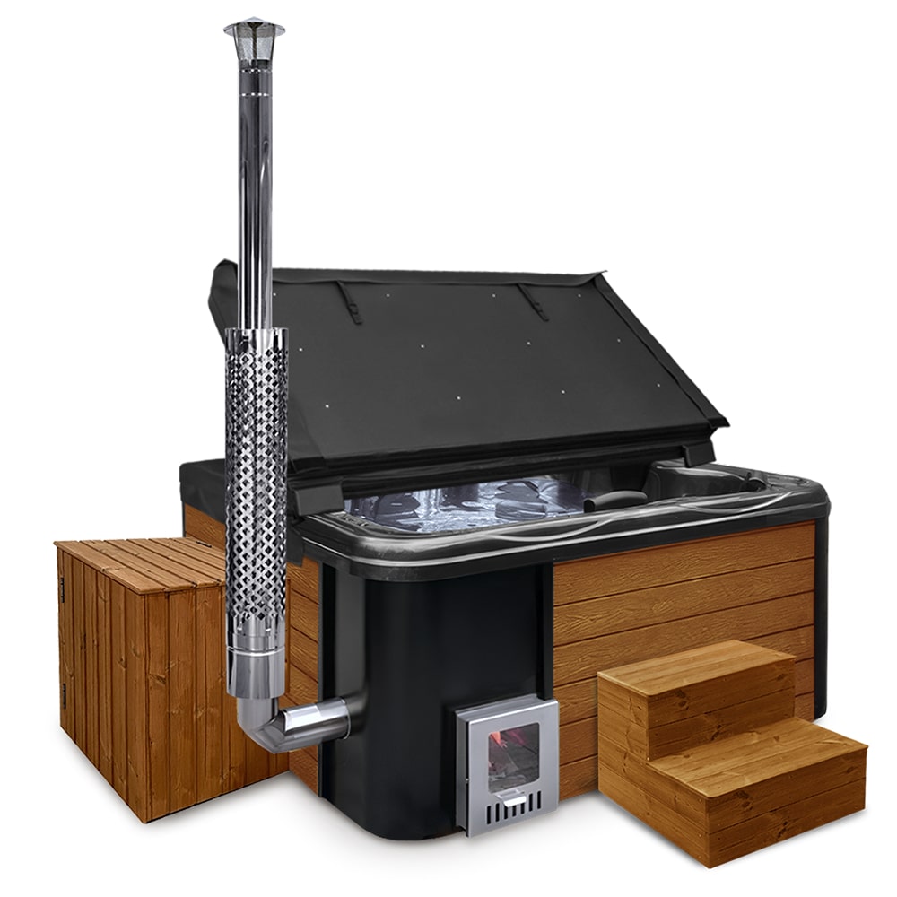 Super Offer Premium Square Lounge Wood Hot Tub with Sand Filter