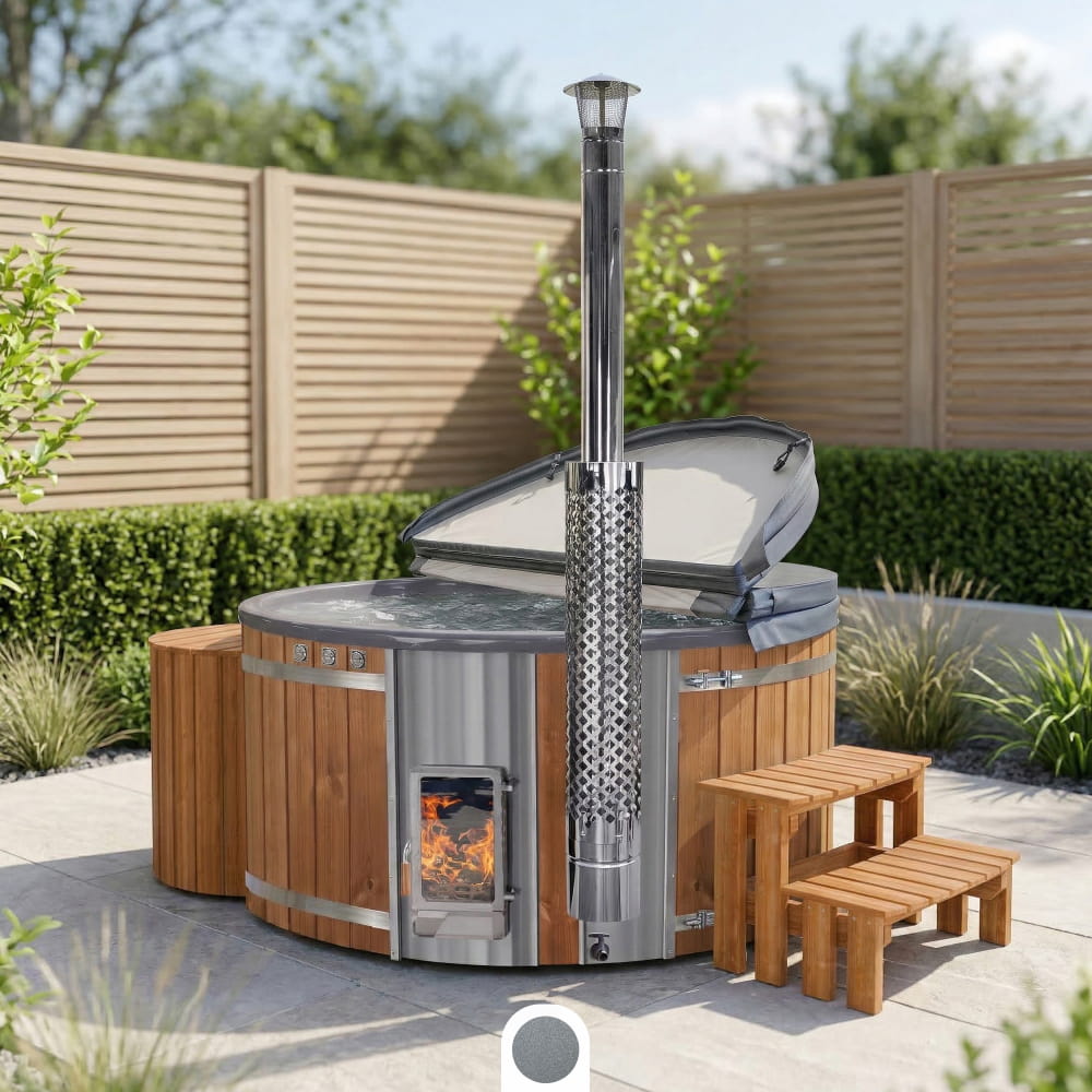 Premium Sand Filter Wood Fired Hot Tub with Air & Hydro Jets | Verta™