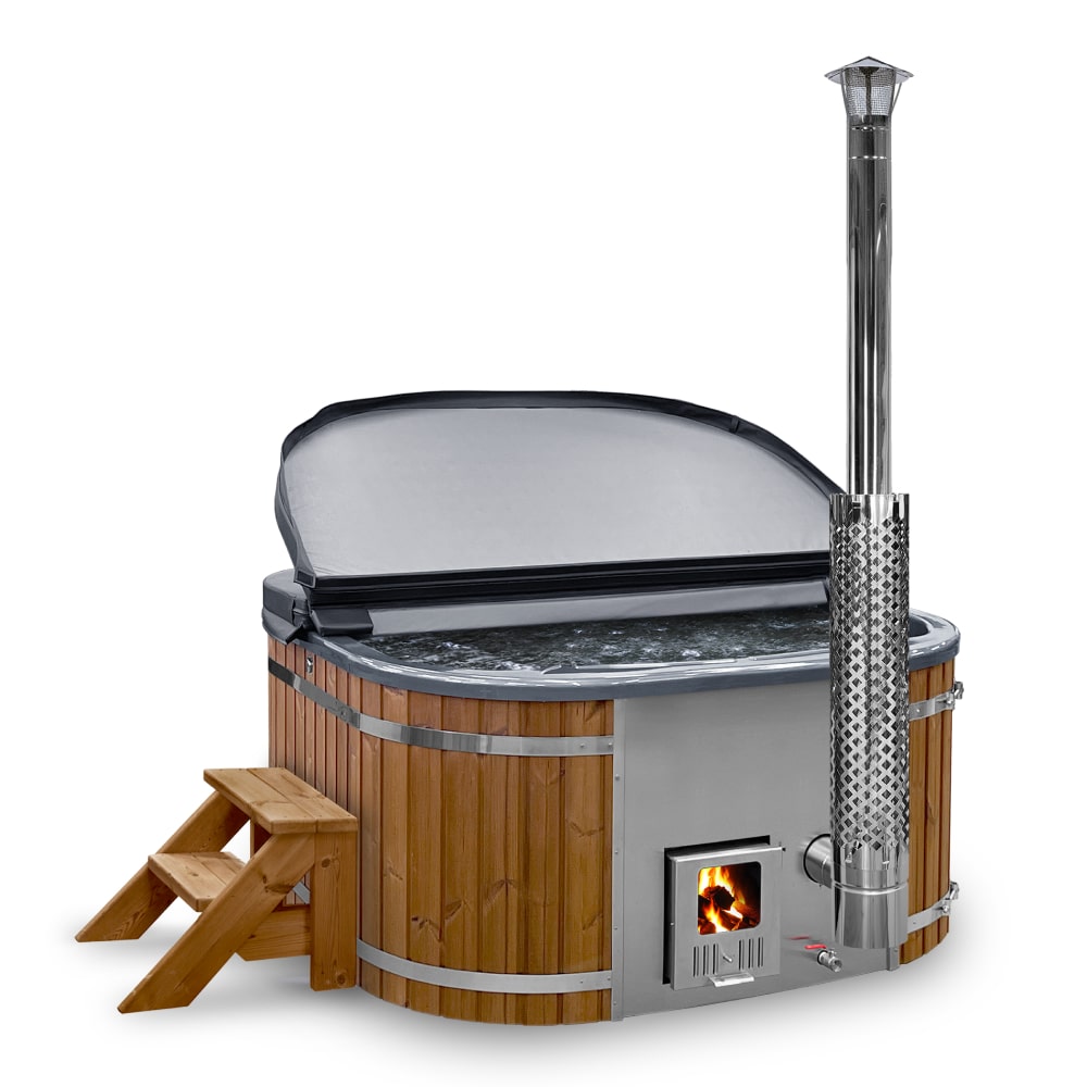 Special offer - Premium Square Hot Tub with Sand Filter | Comfort | Metallic grey 4-6 | Pre-configured | Integrated AISI 304