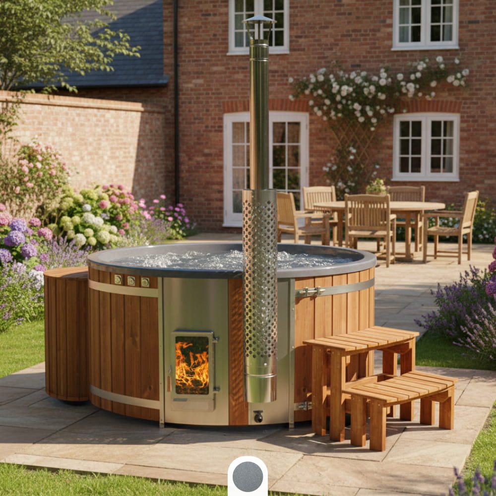 Super Offer Wood Fired Hot Tub with Jets and Sand filter | Quick Delivery | Verta™