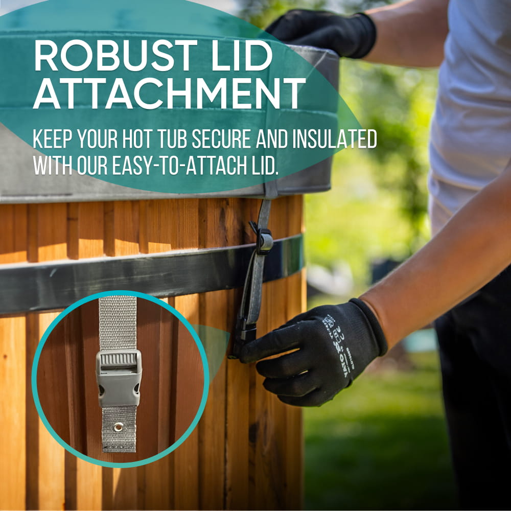 Wood Fired Hot Tub with Hydro Jets and LEDs 4–6 seater