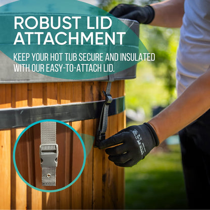 Wood Fired Hot Tub with Hydro Jets and LEDs 4–6 seater