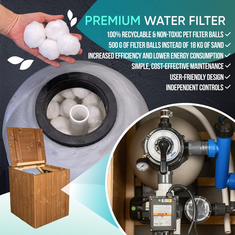 Premium Sand Filter Square Wood Fired Hot Tub | Optimal Configuration
