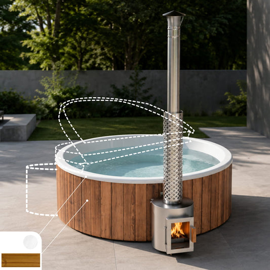 Easy-Entry Wood-Fired Hot Tub for 4-6 | Configure Yourself