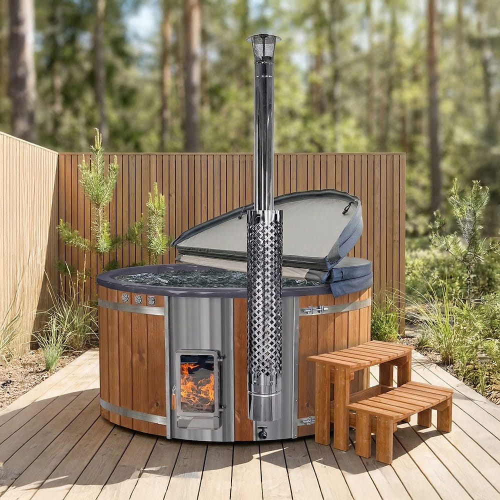 Super Offer Wood Fired Hot Tub with Jets  | Quick Delivery | Verta™