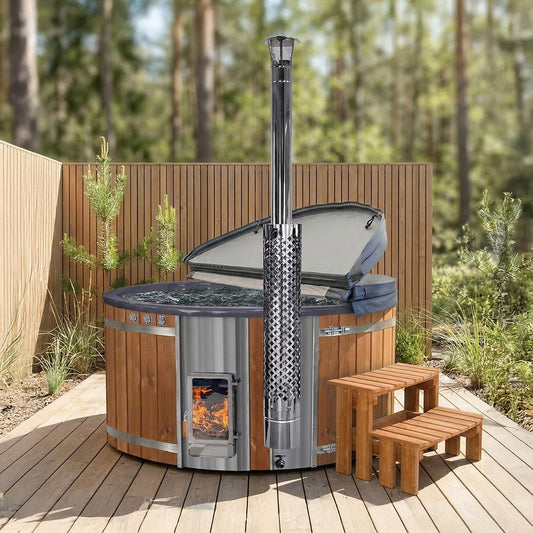 Super Offer Wood Fired Hot Tub with Jets  | Quick Delivery | Verta™