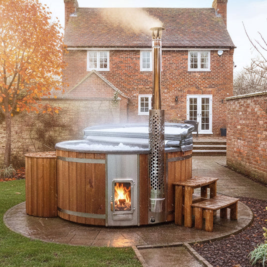Premium Sand Filter Wood Fired Hot Tub with Jets | Quick Delivery | Verta™