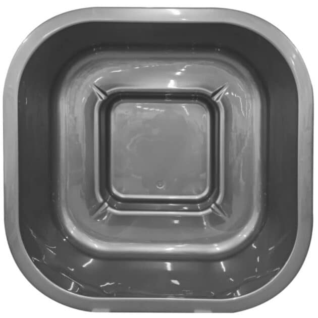 A square acrylic hot tub liner