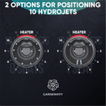 2 options for positioning 10 hydro jets